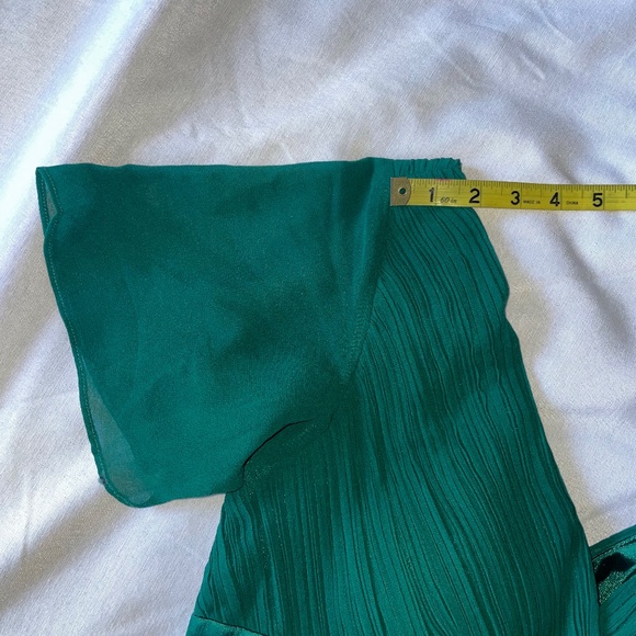 Ever PrettyLong Chiffon Empire Waist Bridesmaid Dress W/Short Flutter sleeve Sz6 - Picture 9 of 14